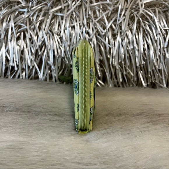 Vera Bradley Citron 2006 Travel Wallet Yellow Green Blue Y2K Zipper Passport - Picture 7 of 12